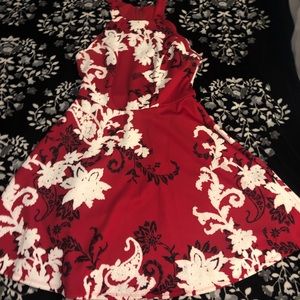 ☆ red floral dress ☆